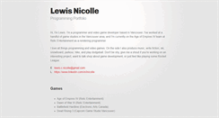 Desktop Screenshot of lewisnicolle.com
